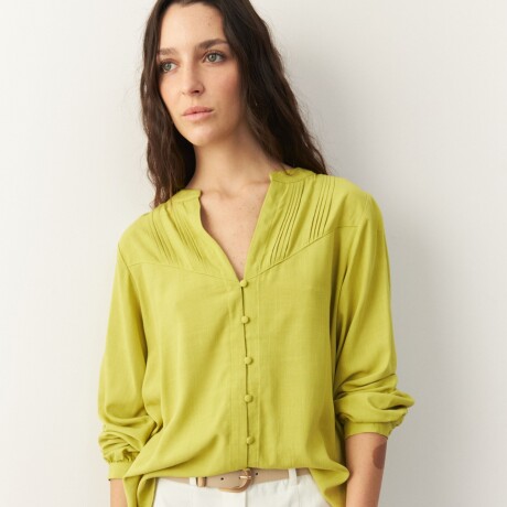 CAMISA PERLINA Verde Manzana