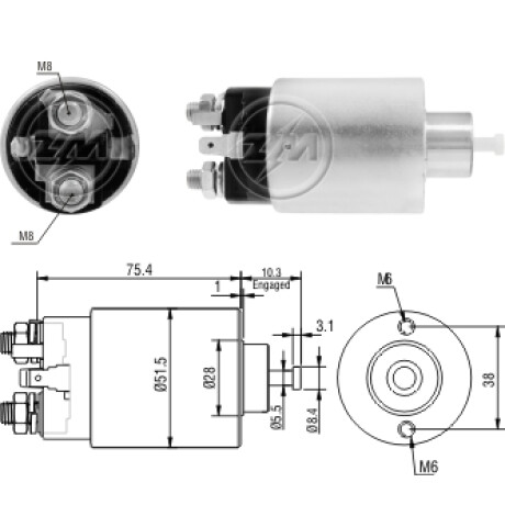 AUTOMATICO DE ARRANQUE JAC JAC J2 J3 MITSUBISHI 12V QDY1289 ZM AUTOMATICO DE ARRANQUE JAC JAC J2 J3 MITSUBISHI 12V QDY1289 ZM
