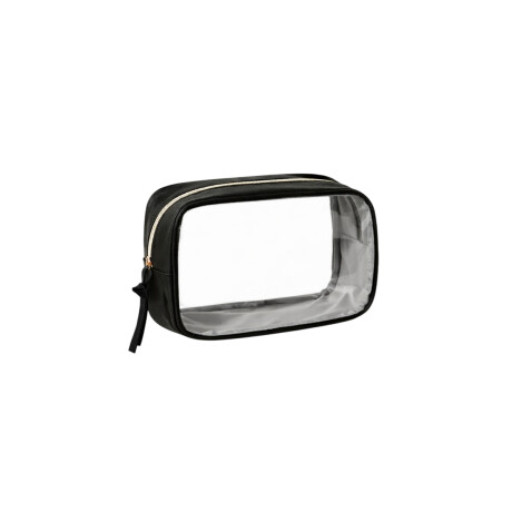 Neceser transparente con cierre grande Negro