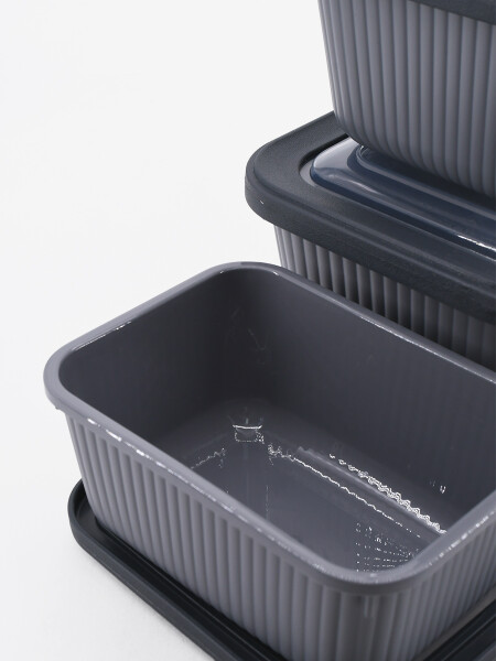 CONTENEDORES LINE SET X 3 GRIS