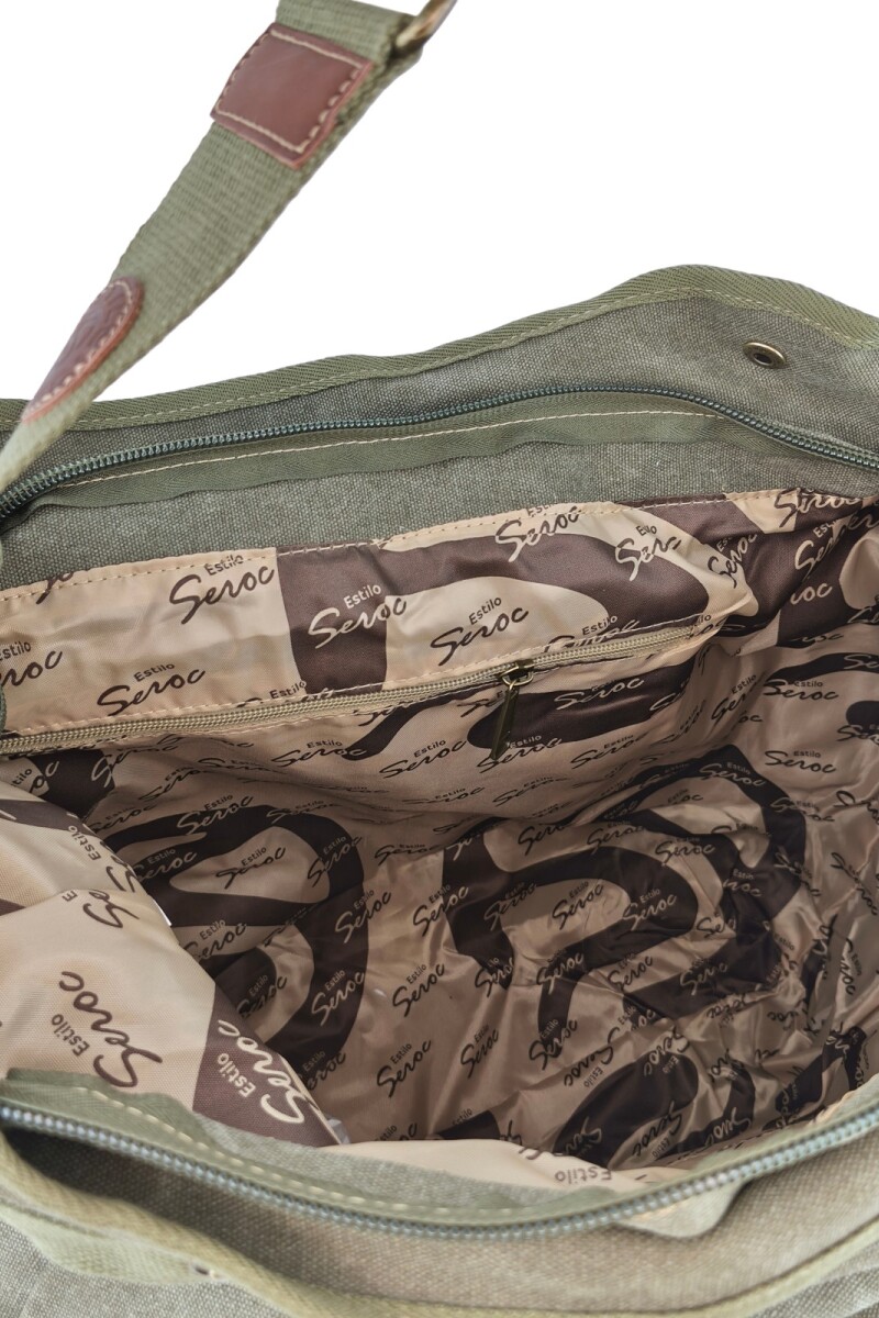 Bolso tote de lona urbano Verde