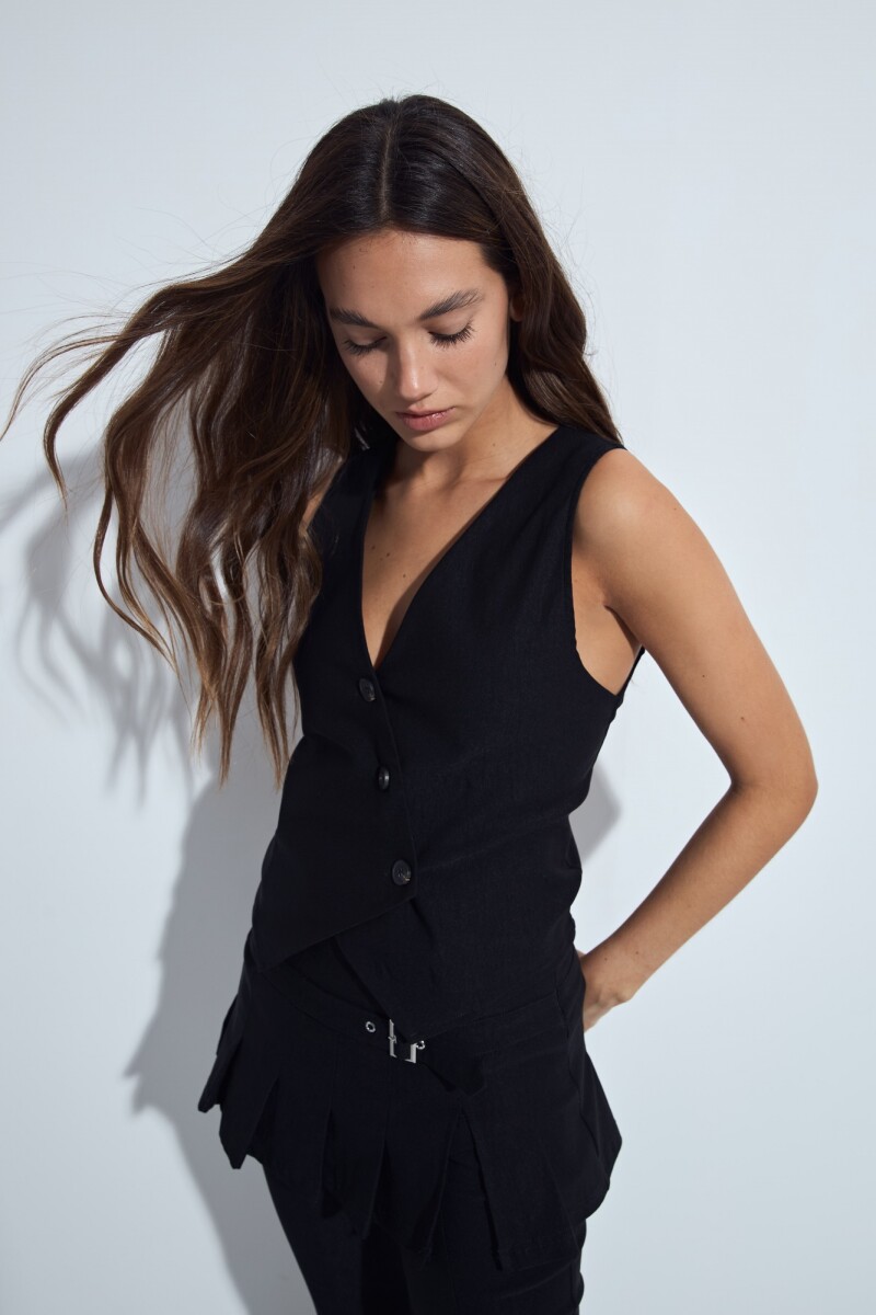 CHALECO FRILLY Negro