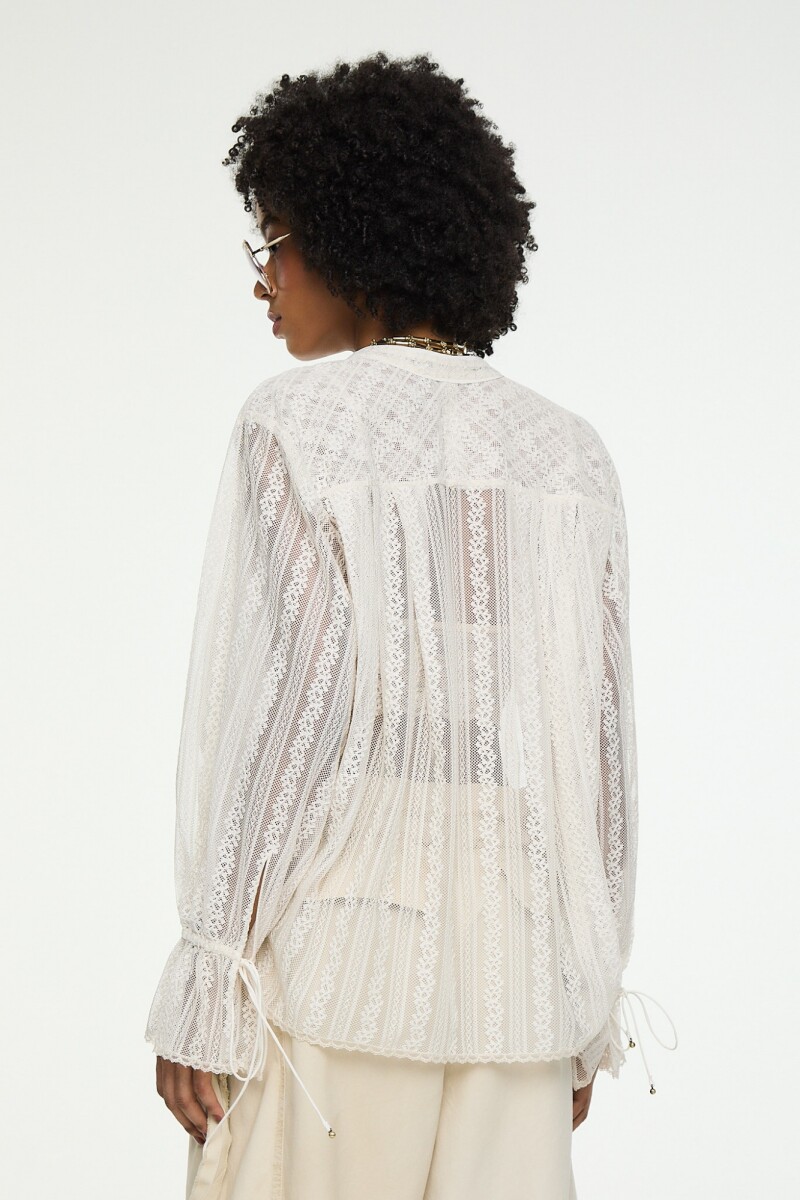 BLUSA ENCAJE Blanco