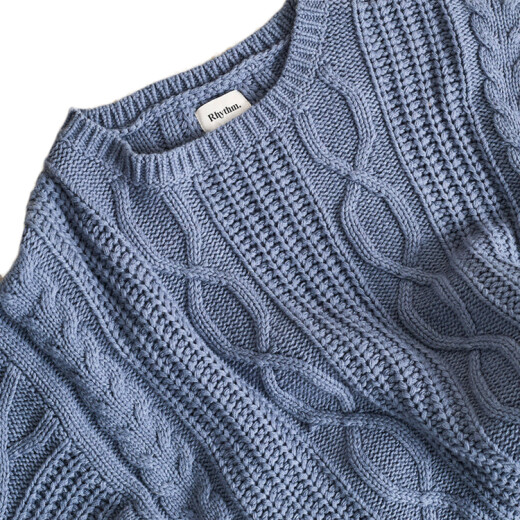 Buzo Rhythm Stanley Cable Knit - Azul Buzo Rhythm Stanley Cable Knit - Azul
