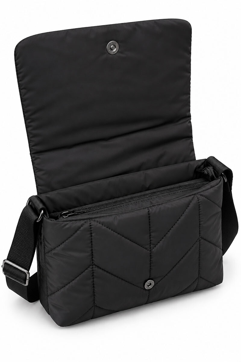 Cartera UNIQUE Puffer regulable Negro-multicolor