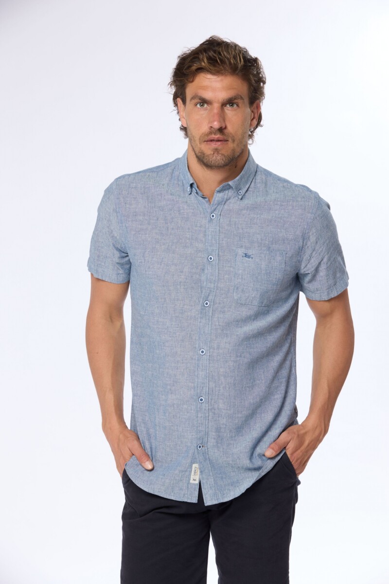 CAMISA DE LINO - Denim 