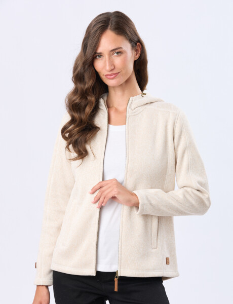 CAMPERA DE FELPA ESPECIAL Crudo