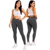 Calza tiro alto Push-Up Jaspeada Calza V Gris Claro