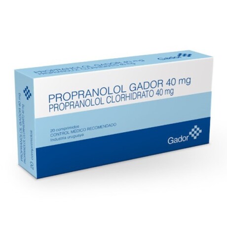 Propranolol 40mg 20 COM Propranolol 40mg 20 COM