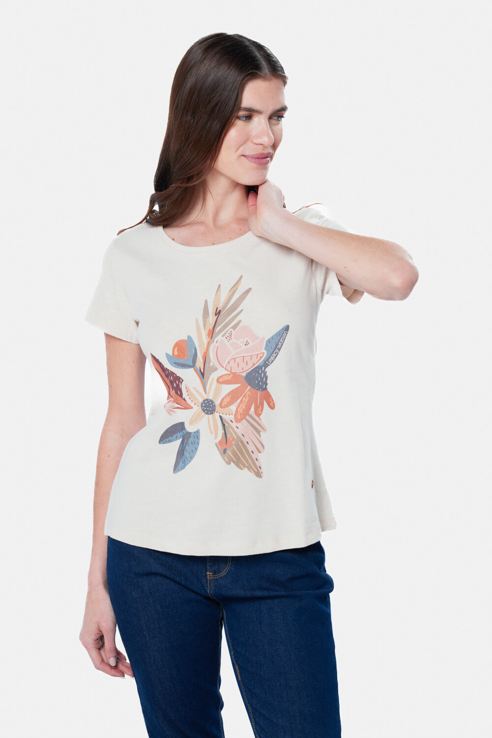 REMERA ESTAMPADA Beige