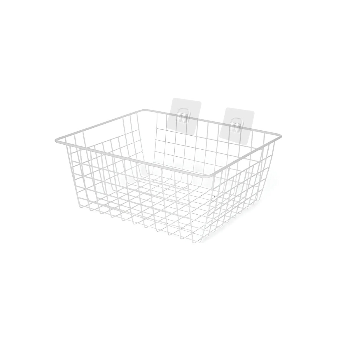 Canasto Cesto Organizador Metal Cocina Baño Oficina 28x22x12cm - Blanco 