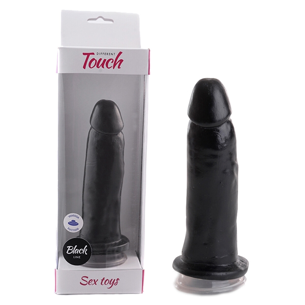 Consolador Normal Con Ventosa - Negro 