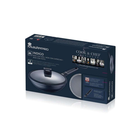 Wok 28X8Cm Indigo Mp Aluminio Fundido C/Tapa