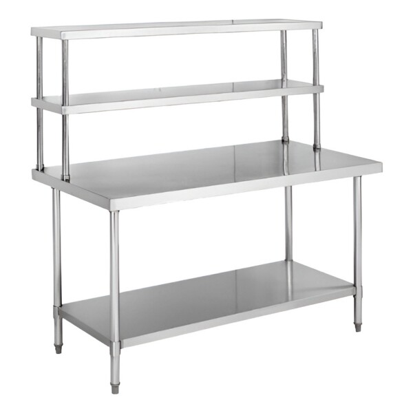 Mesada de Acero Inoxidable con Estantería 120 cm | Lundar BV800-120A3 Mesada de Acero Inoxidable con Estantería 120 cm | Lundar BV800-120A3