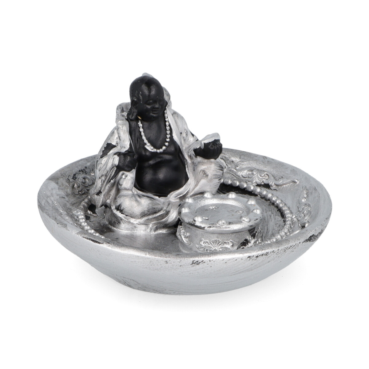 PORTAINCIENSO PLATO - Gp076/buda Plateado 9cm 