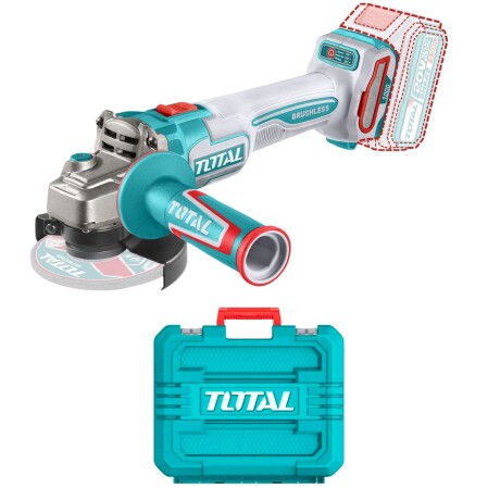 Amoladora Angular 4.1/2" Inalámbrica A Batería 20v - Sin Carbones - Con Maletín Amoladora Angular 4.1/2" Inalámbrica A Batería 20v - Sin Carbones - Con Maletín