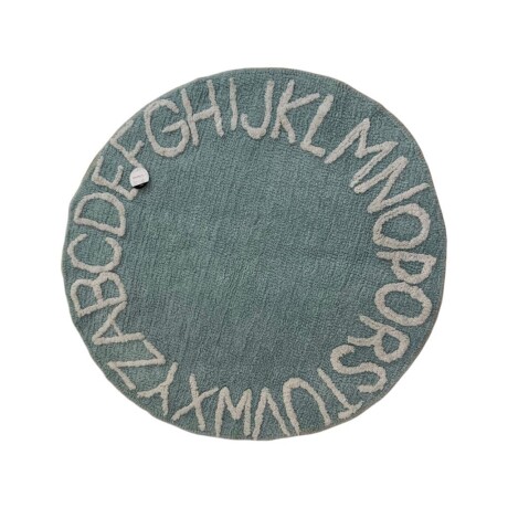 ALFOMBRA REDONDA POP D100CM LETRAS CELESTE