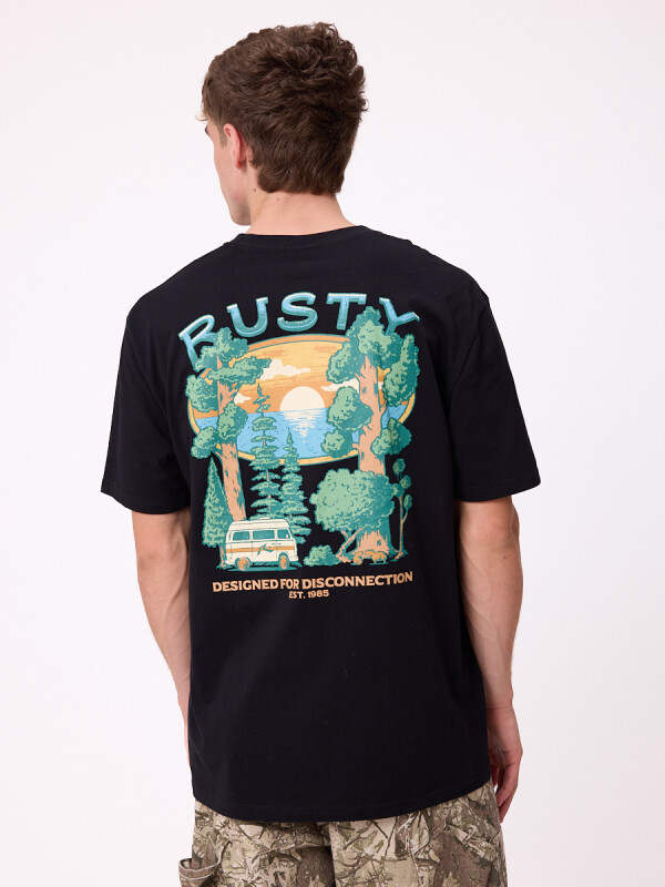 T-SHIRT LUNGUD RUSTY Negro