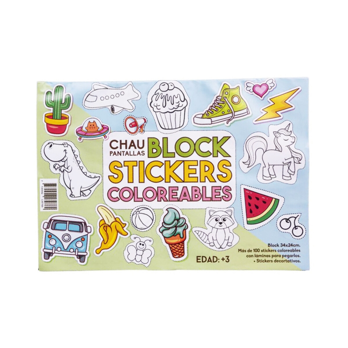 Block de stickers coloreables Chau Pantallas 
