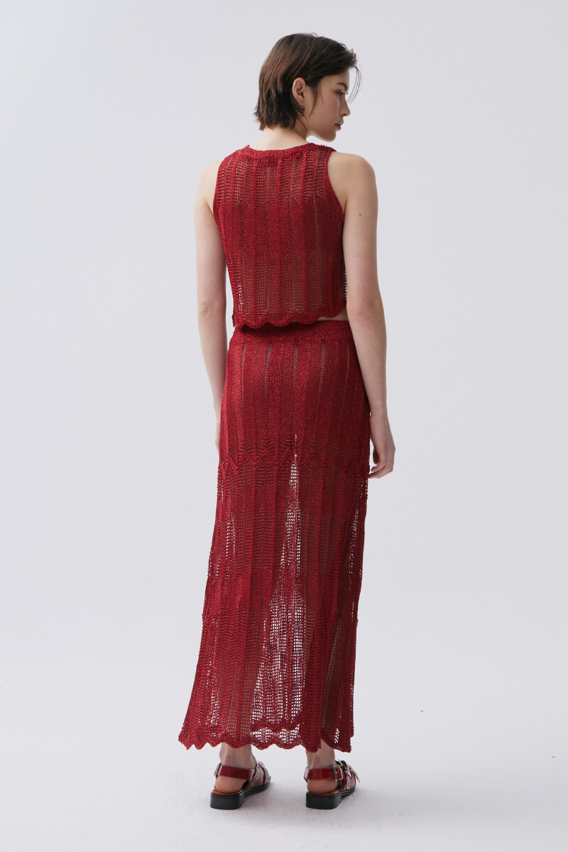 Falda Cherry Rojo