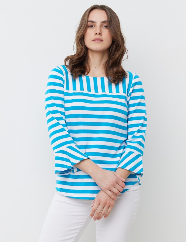 Remera Marine BLANCO/AZUL