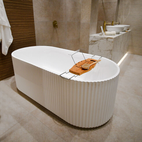BAÑERA DE 170X80X65 BLANCO MATE INCLUYE DESAGUE BLANCO