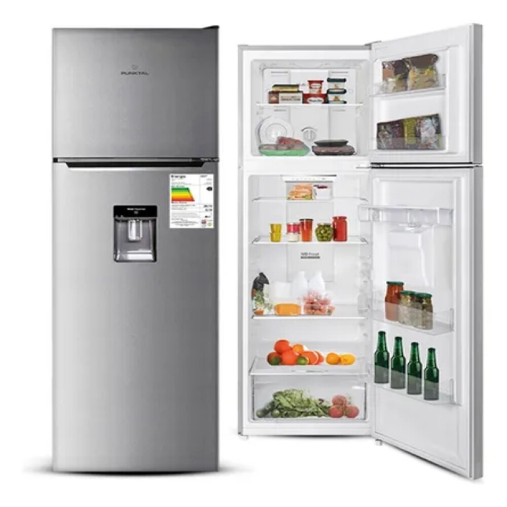 REFRIGERADOR FRIO SECO 248L 2 PUERTAS INOX - DISPENSADOR acero inoxidable
