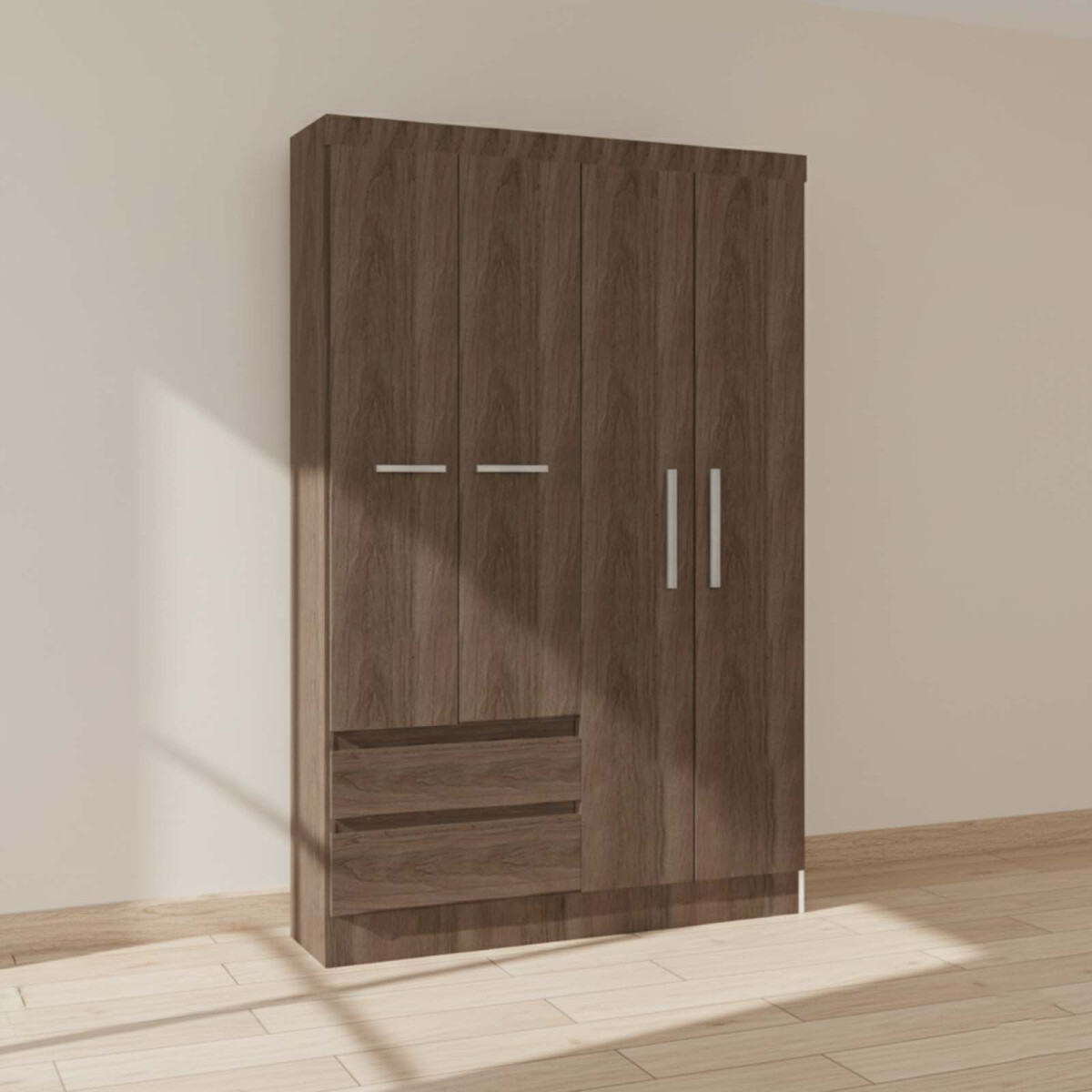 PLACARD ROPERO - 4 PUERTAS MDP MARRON 0400R VIENA 