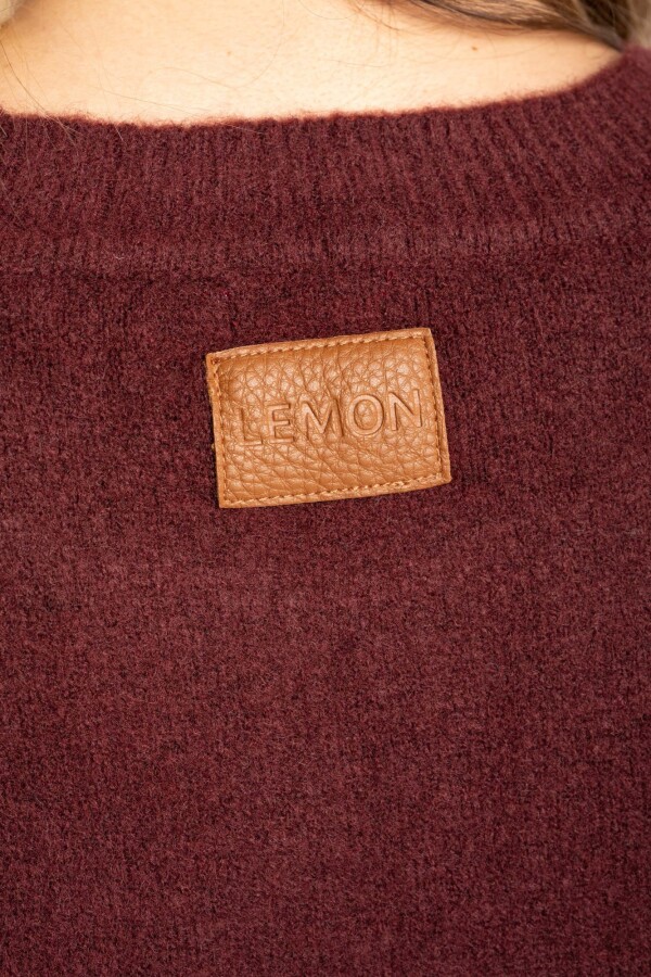 Sweater Texturado Bordeaux