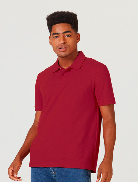 POLO BÁSICA EN TELA PIQUÉ ROJO
