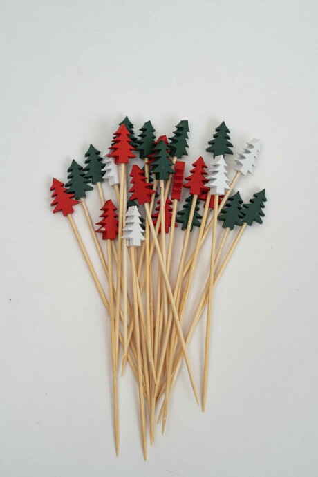 Utensillos Pinchos De Copetín Navidad, 25 Piezas Color Unico