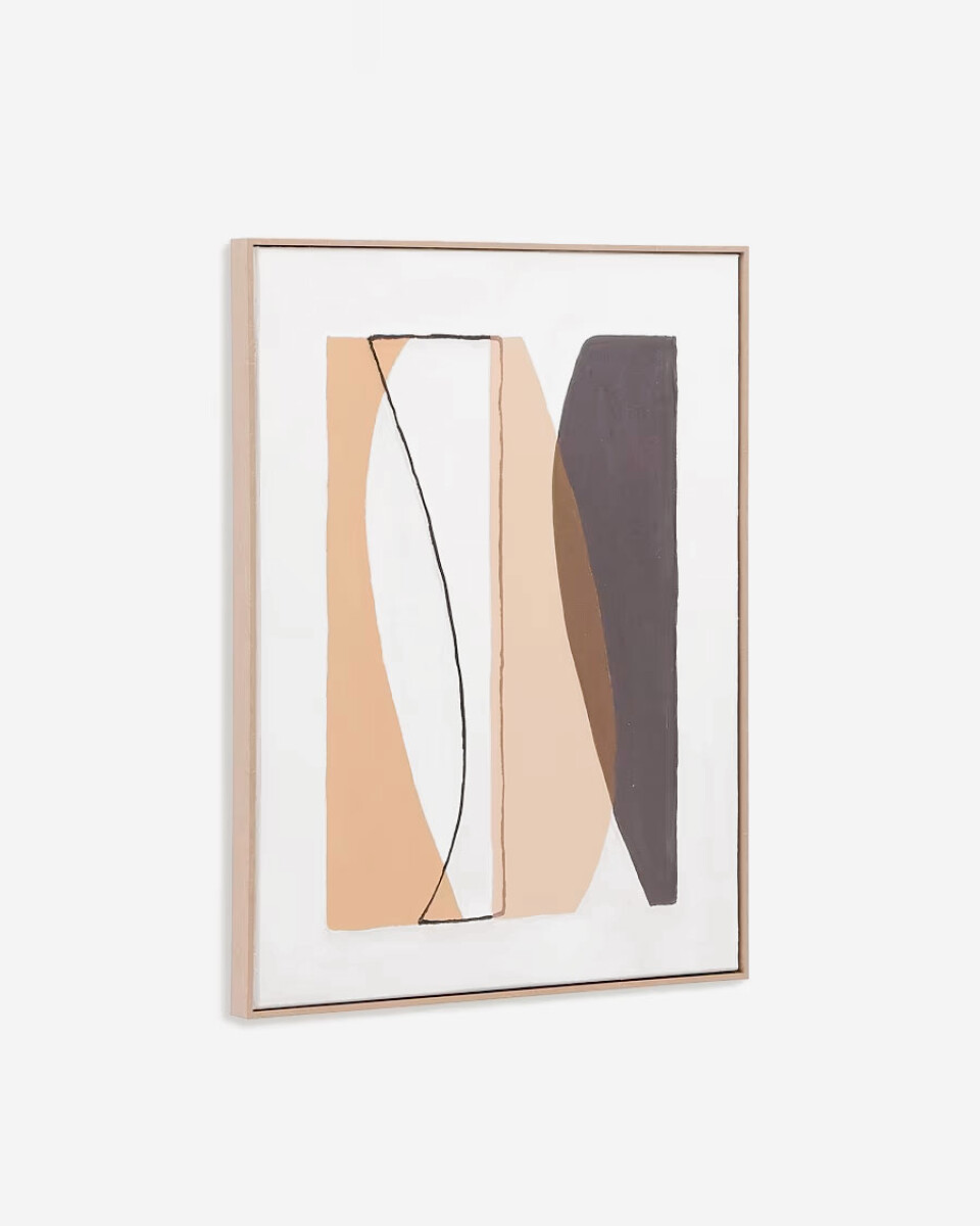 Cuadro Zay con formas geométricas marrón 80 x 100cm 