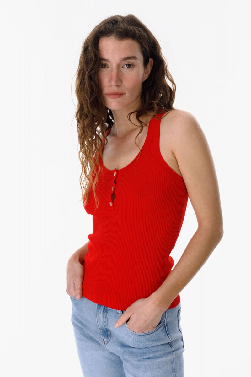 Musculosa Perla Rojo