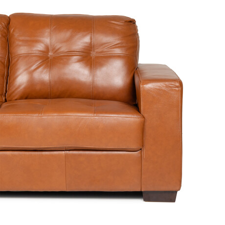 Rinconera Fargo - Cuero Básico - Chaise Izquierdo 457 (Brandy)