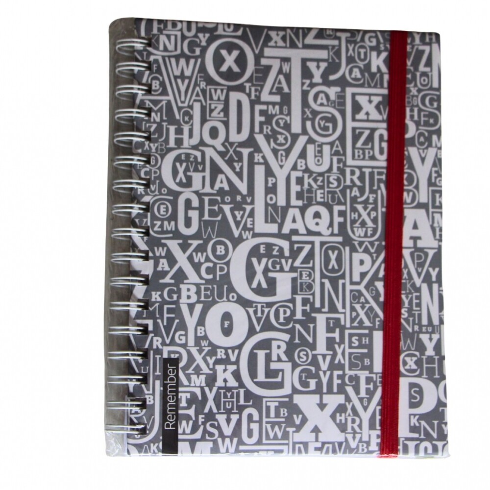 CUADERNO REMEMBER PRINT 17X23 TAPA LETRAS