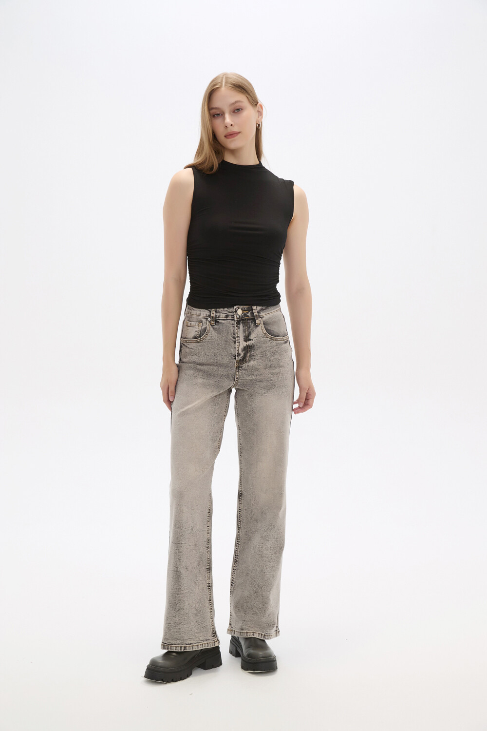 Pantalon Geilan Gris Claro
