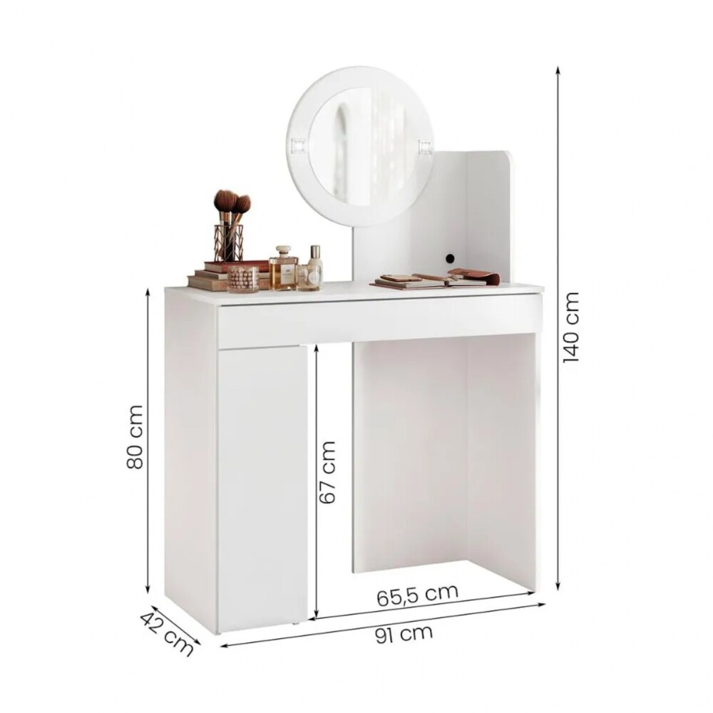 Tocador Espejo Led - Aurea Blanco