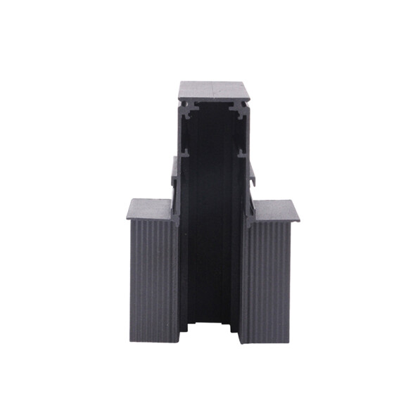 Conector en L vertical p/riel de embutir 100x100mm IX4315