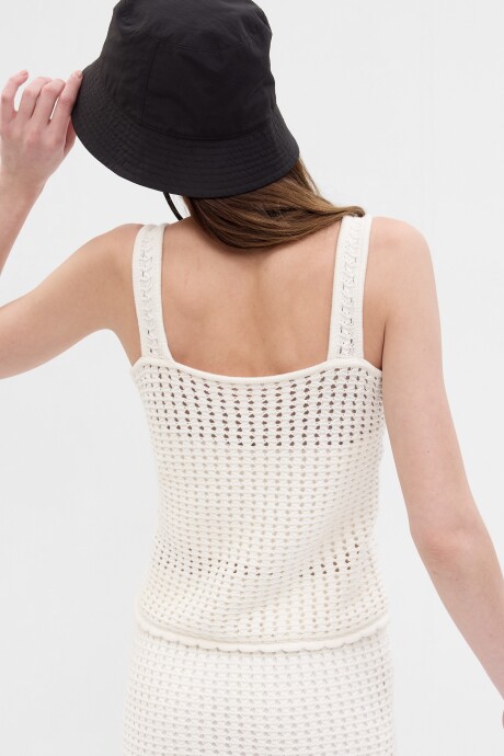 Musculosa Crochet Mujer New Off White