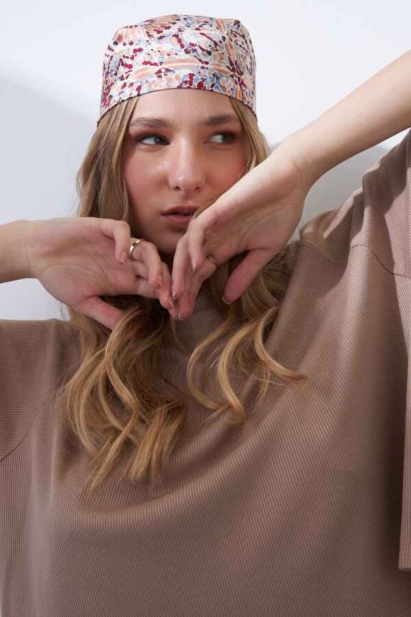 Remera Crop Rib KHAKI