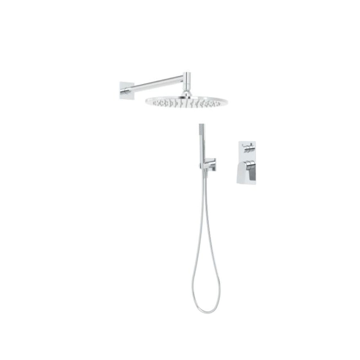 Grifería de Baño Ducha Monocomando Empotrada Cromada Línea Schroeder 