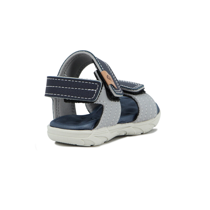 Molekinho Sandalia Casual C/velcro Marino-gris