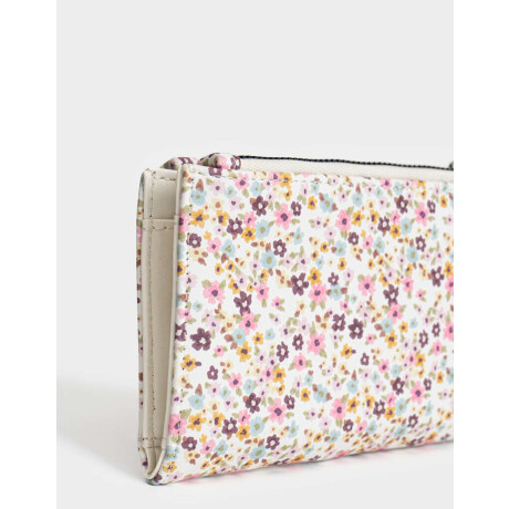 Billetera Fichero Flores Estampado Flores