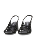Sandalias de Mujer Bottero Cuero Calado Negro