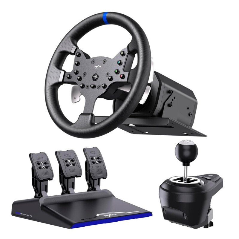 Set Volante PXN con Pedalera y Palanca Cambios V99 Set Volante PXN con Pedalera y Palanca Cambios V99