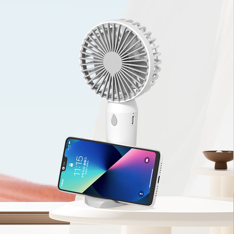 Ventilador Con Soporte Para Celular - 3 Velocidades - Blanco Ventilador Con Soporte Para Celular - 3 Velocidades - Blanco