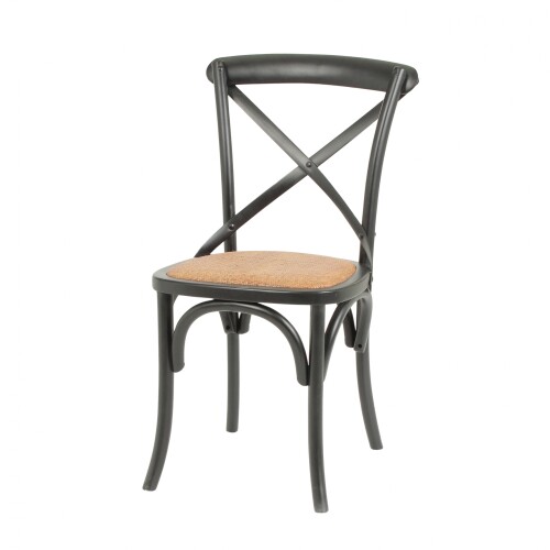 Silla Cruceta de Abedul macizo - Negra Silla Cruceta de Abedul macizo - Negra