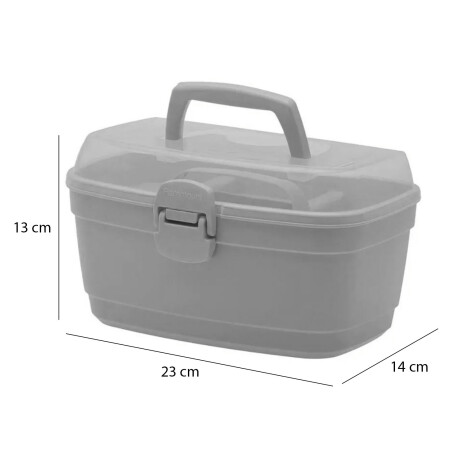 Caja Plástica Organizador Multiuso Pequeña Bandeja Divisoria Celeste