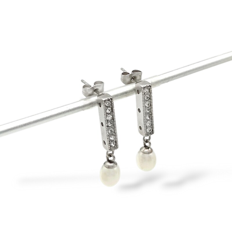 Caravanas Vintage Perlas españolas-Plata 925-Con Perla-CA3209 conperla