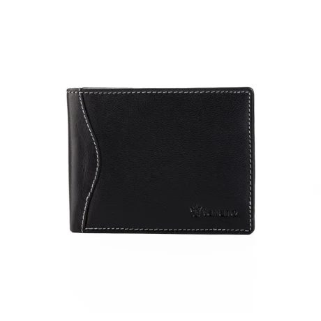 Billetera Terrano Cuero Doble Volante NEGRO